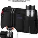 ZHCHG Wheelchair Side Bag with Cup Holder, Wheelchair Armrest Pouch Accessories for Walker, Rollator, Electric Scooter Wheelchairs, Ideal Gift for Mother's Day & Father's Day