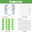150 Pcs Greenhouse Hoops Garden Hoops for Raised Beds Row Cover Hoops 17 Inch Fiberglass Rod Grow Tunnel Support Frame with 120 Pcs Connectors 90 Pcs Gardening Clamps 4 Pairs Gardening Gloves