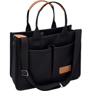 Tote Bag for Women With Compartments,Large Canvas Tote Women's Purse Crossbody Bags Work Laptop Book Bag Satchels Handbags