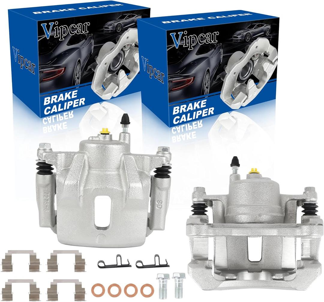 Front Disc Brake Caliper Set with Bracket  Compatible with 20032008 Toyota Corolla, Matrix, Pontiac Vibe  Driver and Passenger Side  Replaces 19-B2698, 19-B2699  2-PC Set
