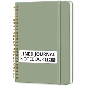OYEMATE Hardcover Journal  Lined Spiral Notebook for Writing, Journaling, and Note Taking  140 Pages, A5 Size(5.7" x 7.9"), Elegant Gift for Students, Writers, and Professionals