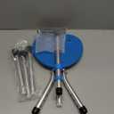 Hold 440 lbs Folding Canes with Seat Walking Stick Height Adjustment Cane Seat Capacity Frosted Handle with Magnetic Therapy Stone Crutches Stool (Blue)