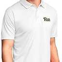 Vantage Apparel Men's Collegiate Premium Moisture Wicking White Icon Polo, S/M