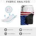 Men's 4th of July Outfits Independence Day Suit USA Flag White Blue Shirt Shorts for American Patriots (White, M)