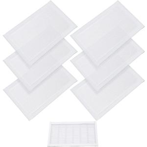 Shappy Magnetic Floor Vent Covers Air Vent Screen Register Trap Magnetic Floor Register Mesh Covers Rectangle PVC Mesh Cover for Wall Ceiling Floors Catch Debris Hair Insect(8 x 14 Inch,White)