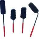 Original Wheel Wool Brushes 2-4 Piece Kit - Includes Angled Caliper Spoke Brush- Black - New-4 Types (1-2-5-6)
