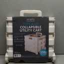 Simplify Portable Folding Shopping Utility Cart White Kennedy International: Foldable Grocery & Utility Cart with Wheels