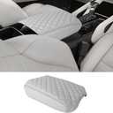 sportuli Center Console Cover Anti-Scratch Leather Armrest Cushion Compatible with 2020 2021 2022 2023 2024 Kia Telluride Accessories, Light Gray