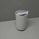 Small Table Lamp for Bedroom, Bedside Lamp with 3000K Warm LED Bulb Included, Nightstand Lamp for Living Room Office Dorm Kids Room, Easy Assemble Minimalist Cream Shade & Wood Base(5W)