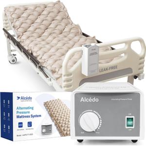 Alcedo Alternating Air Pressure Mattress Pad for Bed Sore and Ulcer Prevention, Hospital & Home Use Medical Mattress Topper for Bedridden Patient, Adjustable Ultra Quiet Pump and Waterproof Cushion