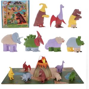 POPULAR PLAYTHINGS Magnetic Dinosaurs for Toddlers 1-3, Mix or Match Dinosaur Toys, Set of 7 Gift for Kids - Dinosaurs with Pop-up Playmat