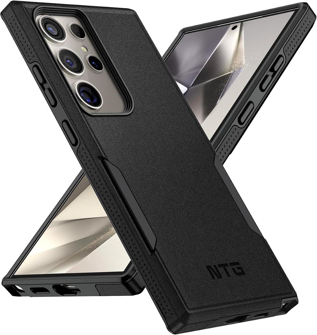 NTG for Samsung Galaxy S24 Ultra Case, [2 Layer Structure Protection] [Military Grade Anti-Drop] Lightweight Shockproof Protective Phone Case for Galaxy S24 Ultra 5G 6.8 inch 2024-Black