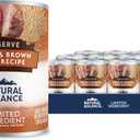 Natural Balance Limited Ingredient Grain-Free Wet Canned Dog Food - Rich Animal Protein Source - Balanced Nutrition - Soy-Free, Gluten-Free - 13 oz - Reserve Duck & Brown Rice Recipe - 12 Pack (EXP 07/11/27)