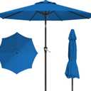 Tobeos 10FT Patio Umbrella, Outdoor Umbrella with Push Button Tilt and Crank, 8 Sturdy Ribs, UV Protection & Waterproof Market Umbrella for Pool, Backyard, Beach,Deck