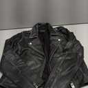 Lucky Brand Women's Long Sleeve Notched Lapel Leather Moto Jacket, Small