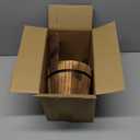 DOITOOL Hanging Planters Rustic Wooden Bucket Planter Hanging Pot Rustic Bucket Wooden Wishing Well Succulent Planter Pot for Patio Garden Backyard Fence Indoor Hanging Planters