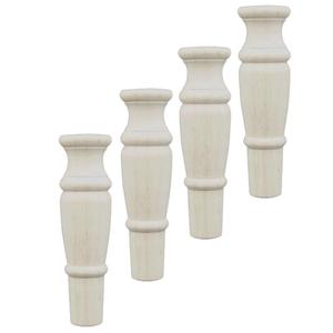 White Furniture Legs 8 Inch Set of 4 Unfinished Replacement Parts for Couch Sofa Chair Ottoman Cabinet