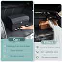 XCF Car Trunk Organizer, Leather Trunk Organizer with Lid and Push-pull Handle Car Storage Box for SUV, Minivan, Sedan (Black, 16.9 x 11.4 x 12.2in)