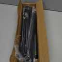 ENJOYBASICS Matte Black Shower Curtain Rod 30 to 76 Inches, Stainless Steel Adjustable Spring Tension Rods No Drill for Bathroom, Closet, Window, Room Divider, Never Rust, Non Slip