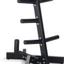 CAP Barbell Olympic Plate Tree Storage Rack, Multiple Colors (Black)
