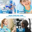 3 x Portable Ice Ring, Neck Cooling Tube, Wearable Cooling Neck Cooler, Reusable Cooling Artifact Suitable for Hot Weather, Indoor and Outdoor Workers, Summer Parades and Celebrations (Transparent)