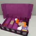 Trading Card Storage Box with Commander Display, 5-Row Deck Case (4000+ Cards), Magnetic Lid & Quick-View Windows, Waterproof PU for MTG, TCG & Sports Cards  24 Dividers, 10 Stoppers