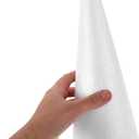 DOITOOL Cardboard Cones 3PCS White Craft Foam Cones for Crafts 12 Inch, Christmas Foam Tree for DIY Crafts, DIY Christmas Gnomes, Holiday Decor White Craft Balls