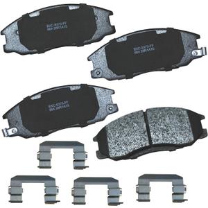 Bendix Premium SBC864 Ceramic Front Brake Pads for Hyundai Santa Fe 2006-2001, XG300 2001, XG350 2003-2002, Kia Sedona 2004-2002