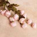8 Pcs Faux Silk Peony - Artificial Peonies Stems Fake Silk Peony Branches Real Look for Vase DIY Flower Arrangements Home Living Room Kitchen Office Wedding Table Decor - Blush Pink