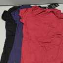Ficerd 3 Pack Women's Square Neck Shirts, Short Sleeve Slim Fit Tops Scoop Neck Summer Casual Basic T-Shirts Tee M