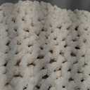 Bigacogo Chunky Knit Throw Blanket for Couch, 40x60 inches, 100% Hand Knitted with Thick Jumbo Chenille Yarn, Cozy Soft Large Rope Knot Cable Crochet Blankets for Sofa Bed Living Room, Beige