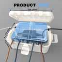 Flemoon Large Outdoor Electrical Box (12.5 x 8.5 x 5 inch), IP54 Waterproof Outdoor Extension Cord Cover Weatherproof, Protect Outlet, Plug, Socket, Timer, Power Strip, Holiday Light Decoration, White