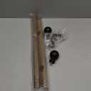 Wood Curtain Rods for Windows: 1 Inch Diameter Heavy Duty Adjustable Curtain Rod 72" to 144"6-12ft), Wood Grain Pattern Blackout Wrap Around Room Darkening Drapery Rod for Indoor and Outdoor