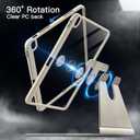 JETech Rotating Case for iPad Air 13-Inch M4/M3/M2 (2026/2025/2024) with Pencil Holder, 360 Degree Rotation Protective Stand Cover Clear Back, Auto Wake/Sleep (Starlight)