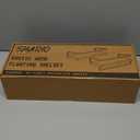 Shario White Floating Shelves - Set of 2, Wall Mounted Hanging Shelves with Black Towel Rack, Decorative Storage Shelves for Bathroom, Kitchen, Living Room & Bedroom (Modern White, 15.7 Inches)