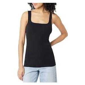 Amazon Essentials Women's Slim-Fit Tank Top Medium  Black