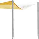 Shade Sail Poles 12 FT, Heavy Duty Sun Sail Poles for Sun Shades Outdoor, with Adjustable D-Clamps, 2.36" Diameter Screw-in Shade Sail Pole Kit for Outdoor, Garden, Backyard, 2 Packs