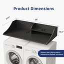 Memobarco 2 Tiers Washer Dryer Countertop, 54" Width x 27.5" Depth Laundry Countertop Organization, Wooden Washer and Dryer Topper for Folding, Sorting & Ironing, Easy to Install, Black, Two Tiers