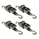 4 Pack - 2" x 10' Retractable Ratchet Strap with S-Hooks