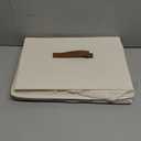 StorageWorks Fabric Storage Bins with Lid, Decorative Storage Boxes for Shelves, Stackable Closet Organizer Basket with Handles, Large, Ivory White, 2-Pack