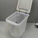 IRIS USA Airtight Dog Food Storage Container, WeatherPro, Up to 10 lbs, for Dog Cat Bird and Other Pet Food Storage Bin, Keep Fresh, Translucent Body, Made in USA, Clear/Gray