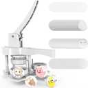 Button Maker Machine, Pin Maker Machine, Button Press Machine, DIY Badges Making Machine Kit with Free 50pcs Supplies, Installation-Free (58mm/2.25inch) (white)