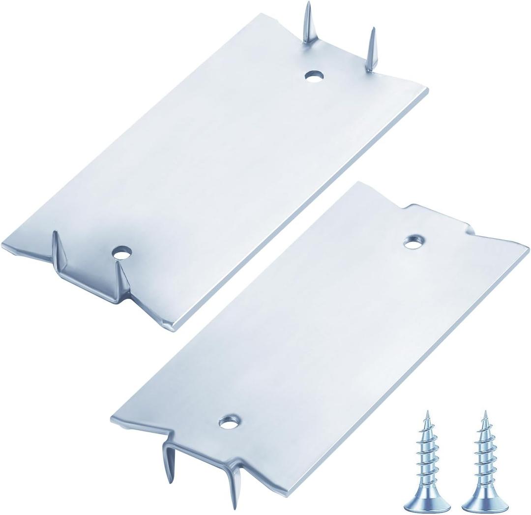 Wensilon(30 pcs) Zinc 1.5X3 Inch 16-Gauge Anti-Nail Protection Plate Shield, Nail Plate for Wood Studs, Steel Cable Wire Protector Plate with Sharp Pointed Prongs for Protection Plumbing and Wiring