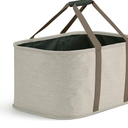 Joseph Joseph Hold-All, Collapsible 35L/9.25 Gallon Washing Laundry Basket Bag, Durable Fabric, Moisture Resistant - Ecru