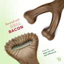 Benebone 2-pack Wishbone/Dental Durable Dog Chew Toys, Dog Toys for Aggressive Chewers, Real Bacon, Made in USA, Medium