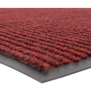 Notrax 109 Brush Step Carpeted Indoor/Outdoor Entrance Mat for Home or Office, 3' X 6', Absorbent Slip Resistant Heavy Duty Entry Mat, Red/Black, 109S0036RB