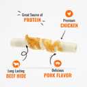 GOOD 'N' FUN Triple Flavor Mighty Chewer Sticks for All Dogs, Treat Your Dog to Long-Lasting Chews Made with Beef Hide, Duck and Prime Rib Flavor, 18 Count (EXP 07/14/26)