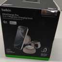 Belkin MagSafe Charger Compatible, 3-in-1 Charging Station, Qi2.2 25W w/Cooling Fan (On/Off Control) Magnetic Wireless Charger for iPhone 17, Apple Watch, AirPods, Pixel 10 (45W Adapter Included) (Sand)