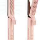 TOSAGE 360Airflow Styler, 1 1/2 inch Curling Wand & Hair Straightener 2 in 1 with Ionic Cool Air to Lock in Style, Titanium Flat Iron Curler in One with Dual Voltage (Pink)