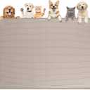 Dog Food Mat, Extra Large 50" x 35" Silicone Pet Feeding Mat with Raised Edge Pet Placemat for Small, Medium, and Large Pets Non-Slip, Easy to Clean (Khaki)
